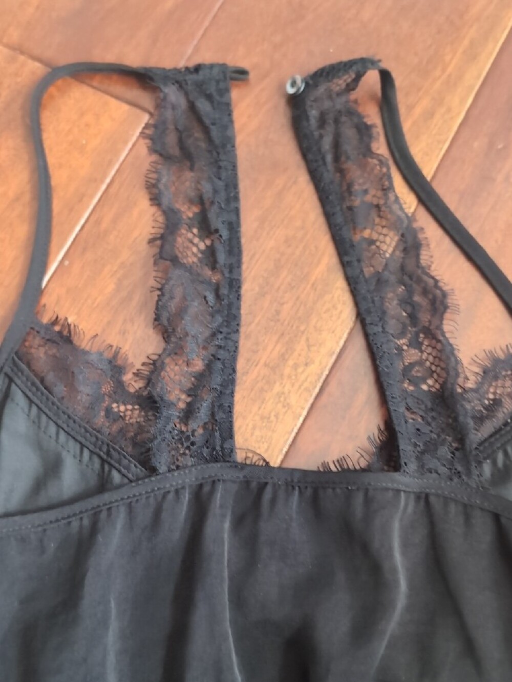 Hollister Black Lace-Trim Romper - Picture 4 of 5